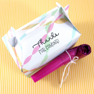 Noise Maker Favor Box Top