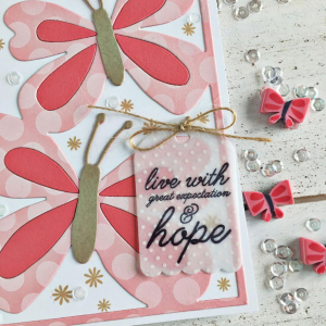 Butterfly Hope Card - detail