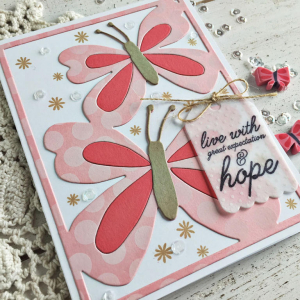 Butterfly Hope Card - detail