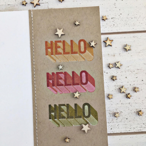 Hello Hello Hello Card - detail