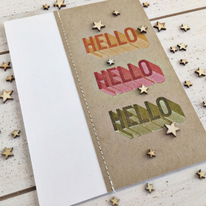 Hello Hello Hello Card - detail