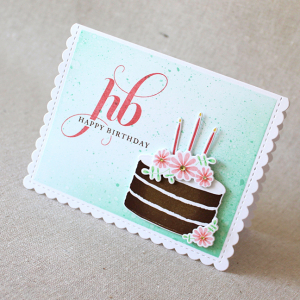 Happy Birthday Cake Card Angled