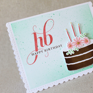 Birthday Cake Sentiment Close Up