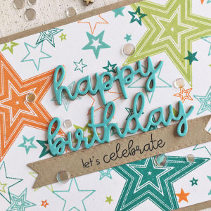 Let's Celebrate Your Birthday Card - detail