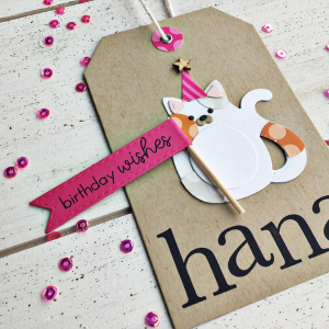 Hana's Birthday Tag - detail