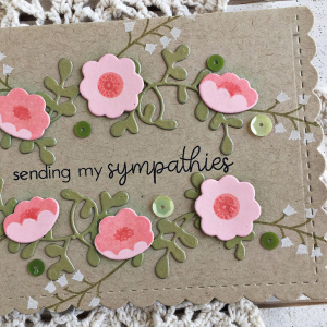 Sending My Sympathies Card - detail