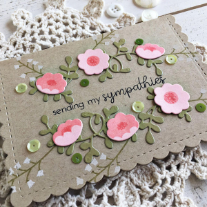 Sending My Sympathies Card - detail