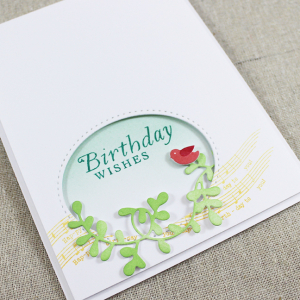 Birdy Birthday Wishes Card Flat