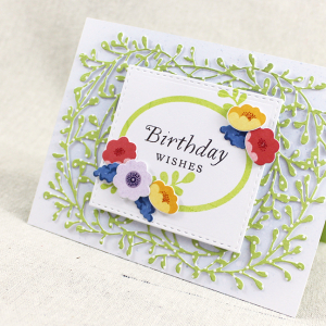 Floral Birthday Wishes Close Up