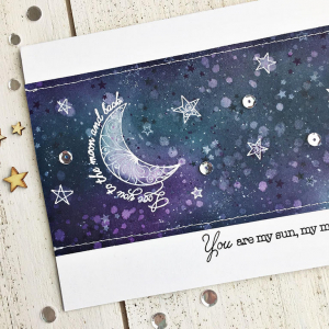 Love You to the Moon Card - detail