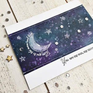 Love You to the Moon Card - detail