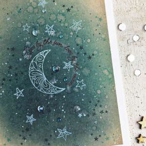 Love by the Moon Card - detail