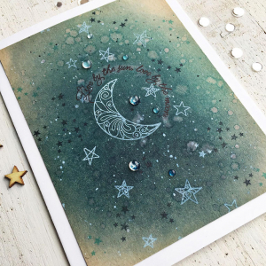 Love by the Moon Card - detail