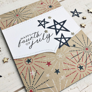 Happy Fourth of July Card - detail