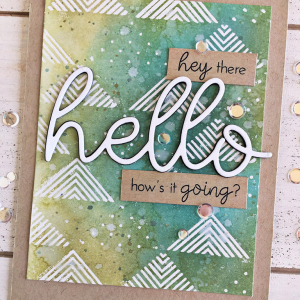 Hey There Hello Card - detail