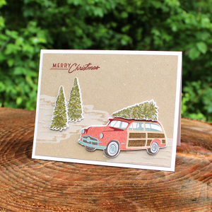 Merry Christmas Station Wagon Card