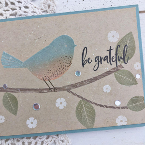Be Grateful Card - detail