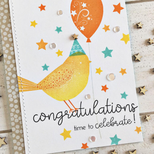 Congratulations, Let's Celebrate Card - detail