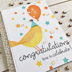 Congratulations, Let's Celebrate Card - detail