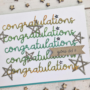 Congratulations You Did It Card - detail