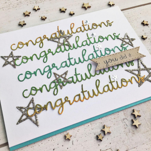 Congratulations You Did It Card - detail