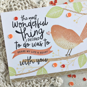 The Most Wonderful Thing Card - detail