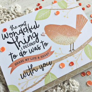 The Most Wonderful Thing Card - detail