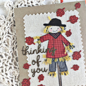 Thinking of You Scarecrow card - detail