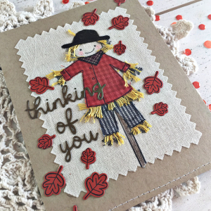 Thinking of You Scarecrow card - detail