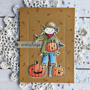 Sending Hugs Scarecrow card