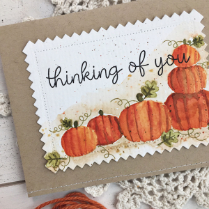Thinking of You Pumpkin card - detail