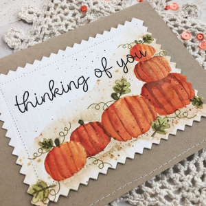 Thinking of You Pumpkin card - detail