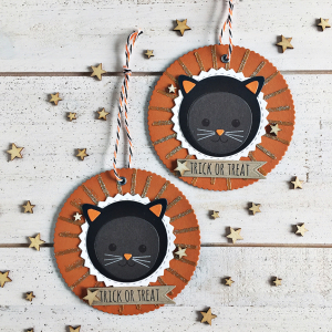 Trick or Treat Black Cat tags