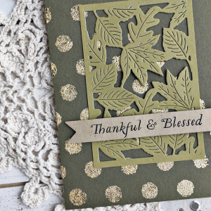 Thankful & Blessed card - detail