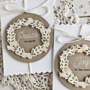 Peace on Earth & Joy to the World cards - detail
