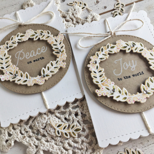 Peace on Earth & Joy to the World cards - detail
