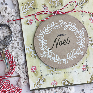 Joyeux Noel card - detail