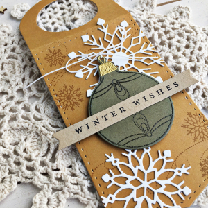 Winter Wishes Wine Bottle Tag - detail