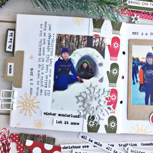 December Journal layout 5 - detail