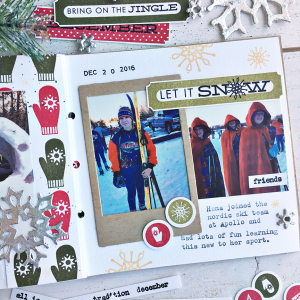 December Journal layout 5 - detail