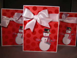 Snowmen and flocked circles
