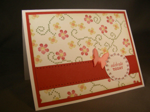 Celebrate Today - pink beads and butterfly