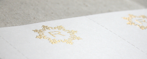 Embossing close-up