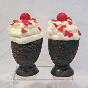 A Sweet Treat for Two close up of Sundaes