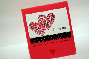 Layered Heart Be Mine Card