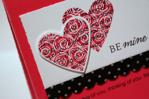 Layered Heart Be Mine Card - detail