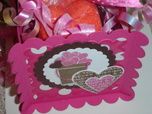 Close up from top of box