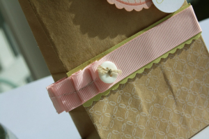 Spring Friend treat bag-ribbon detail