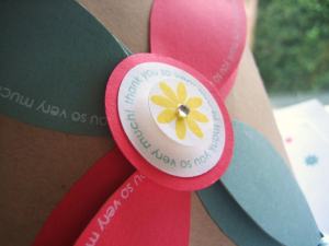 3-D flower card 3 details