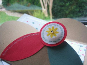 3-D flower card 4 details